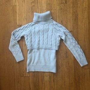 Light blue cable VENUS sweater in Women